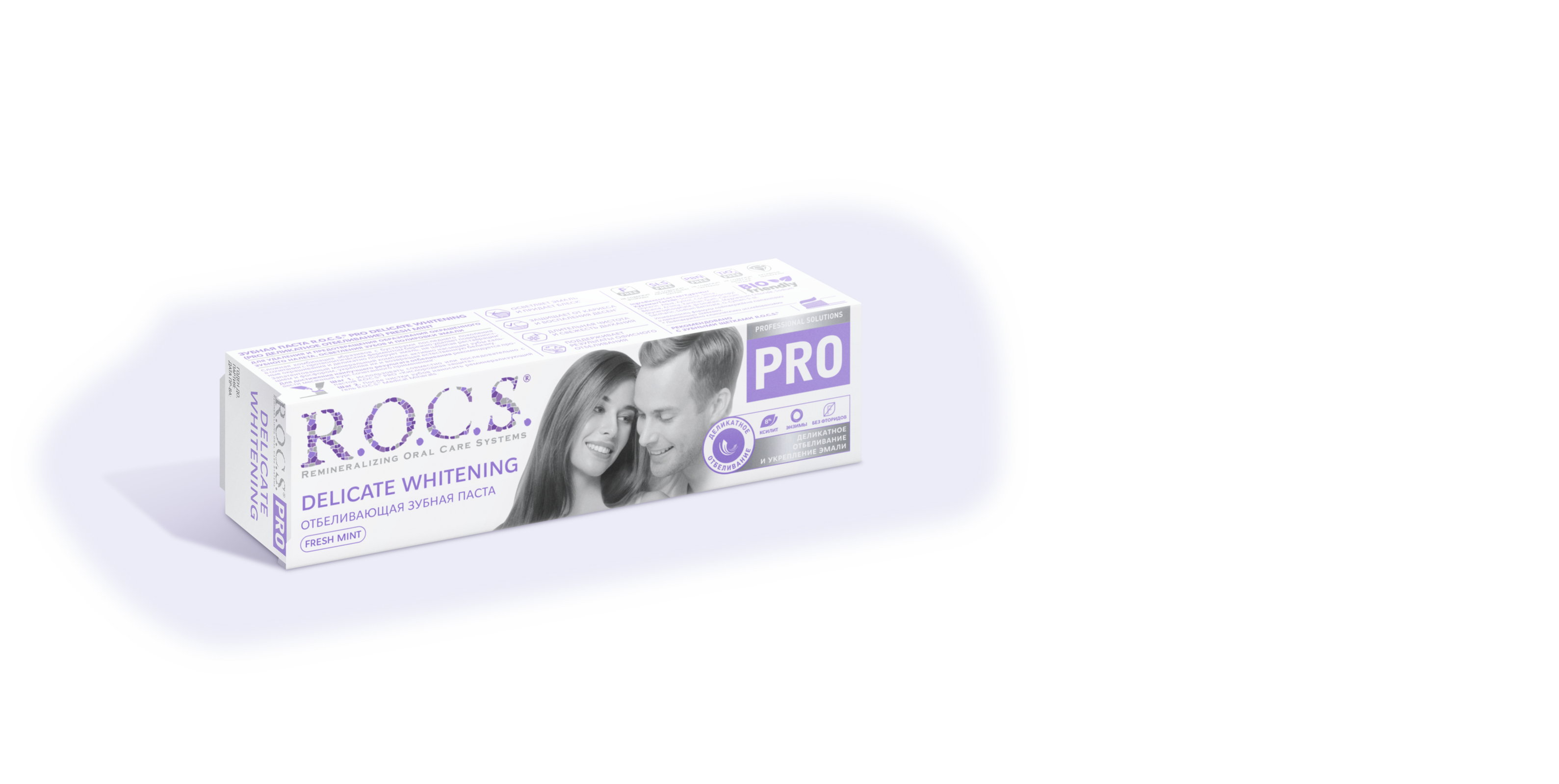 Зубная паста R.O.C.S. PRO Деликатное Отбеливание, Fresh Mint, 135 гр