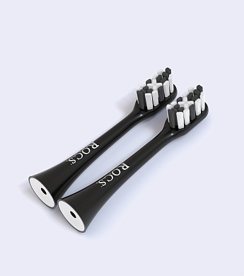 Сменные насадки для электрической зубной щетки R.O.C.S. Sonic, черные (2 шт.)