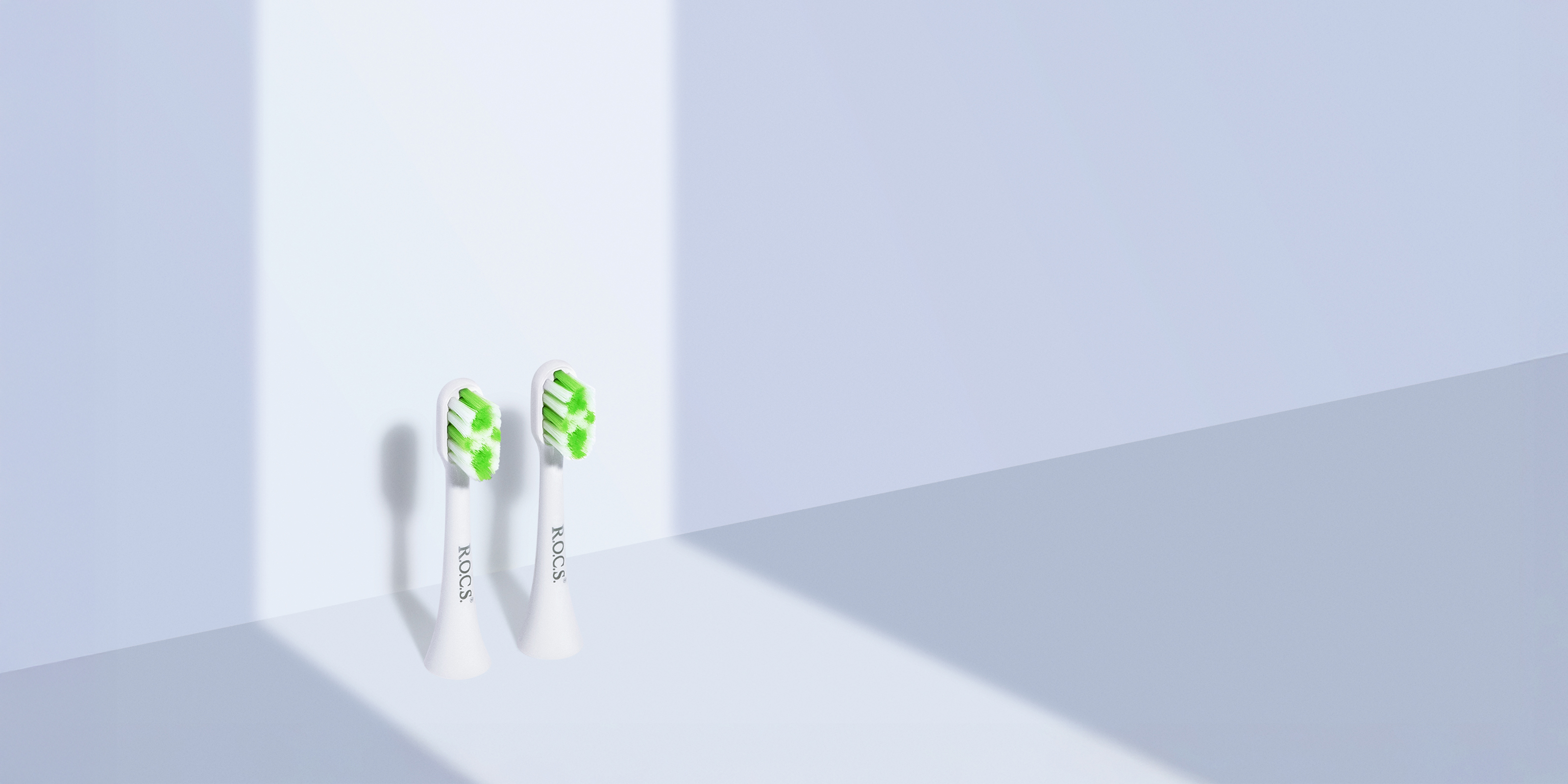 Сменные насадки для электрической зубной щетки R.O.C.S. Sonic, белые (2 шт.)