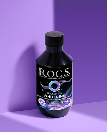 Ополаскиватель отбеливающий R.O.C.S. Black Edition, 400 мл
