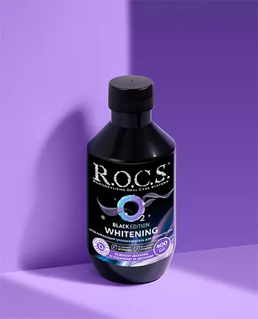 Ополаскиватель отбеливающий R.O.C.S. Black Edition, 400 мл