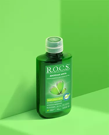 Ополаскиватель R.O.C.S. Двойная Мята TRAVEL EDITION, 75 мл