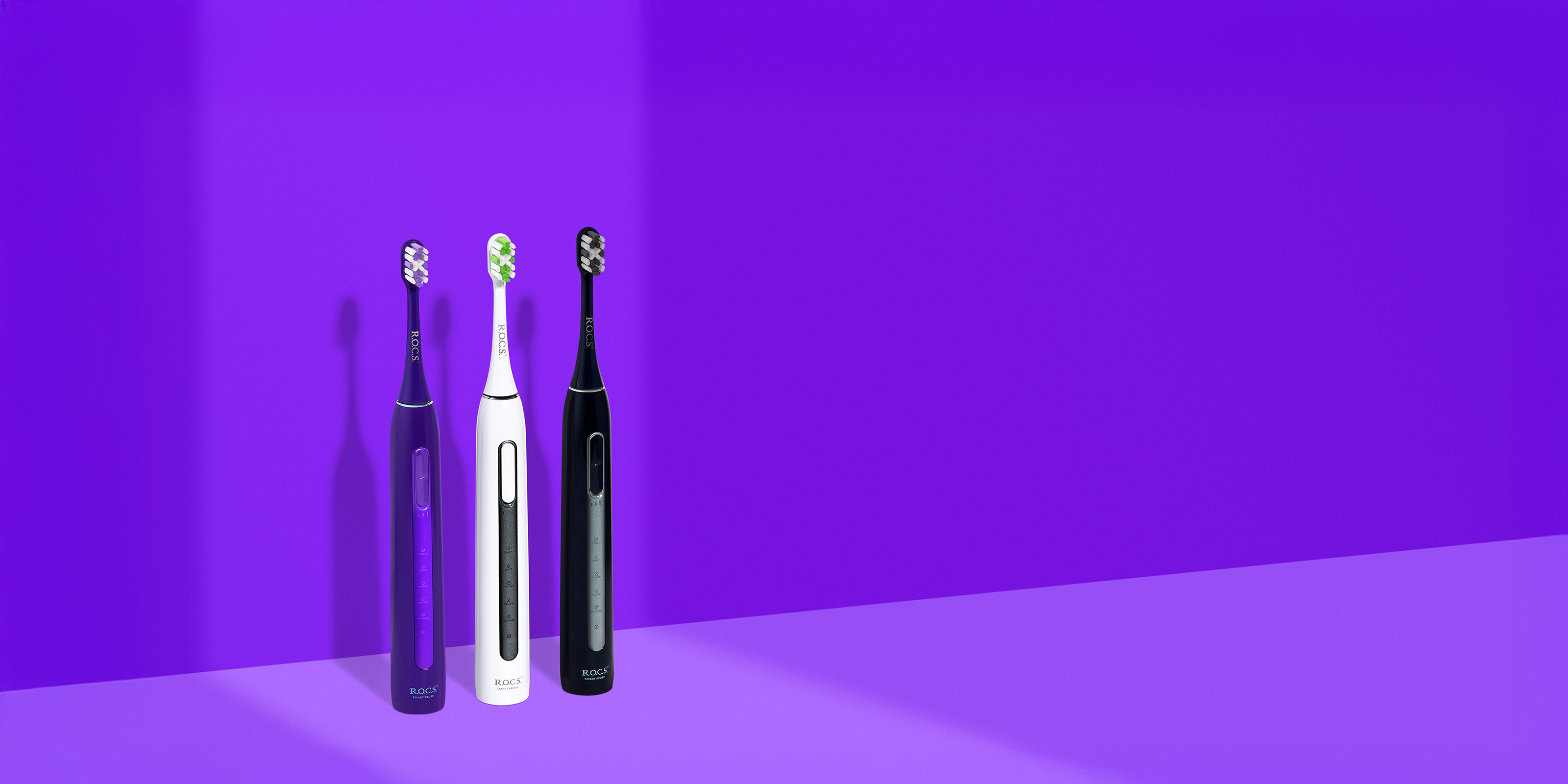 Электрическая зубная щетка R.O.C.S. Sonic, фиолетовая