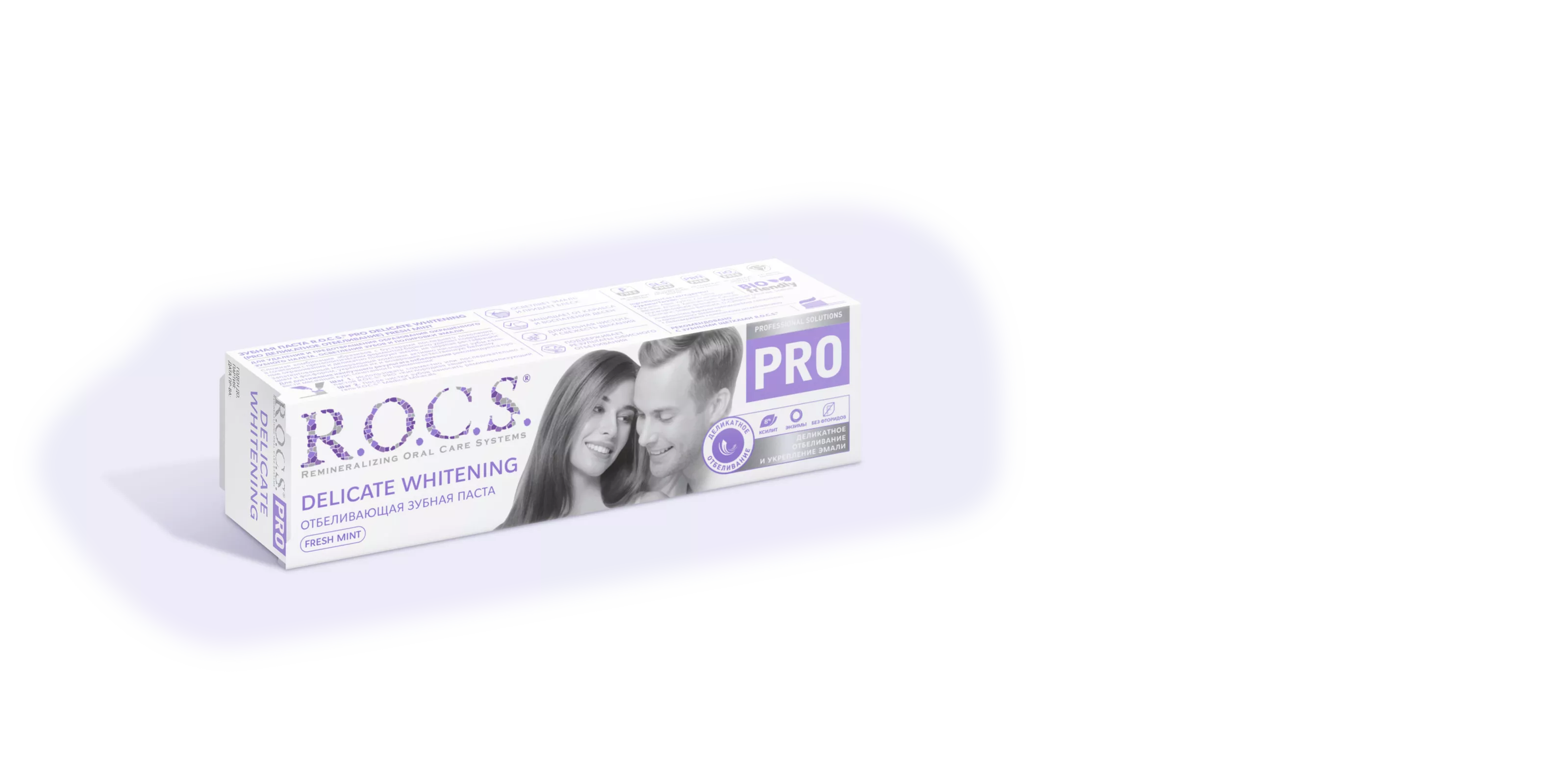 Зубная паста R.O.C.S. PRO Деликатное Отбеливание, Fresh Mint, 135 гр