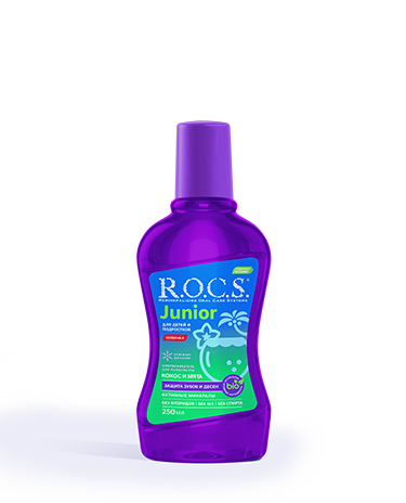 Ополаскиватель R.O.C.S. «Junior Кокос и мята для детей и подростков», 250 мл