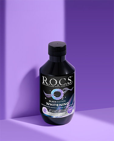 Ополаскиватель отбеливающий R.O.C.S. Black Edition, 250 мл