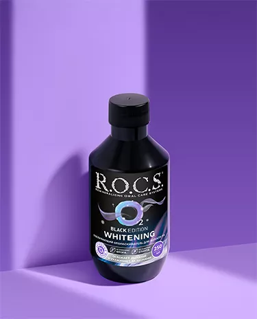 Ополаскиватель отбеливающий R.O.C.S. Black Edition, 250 мл