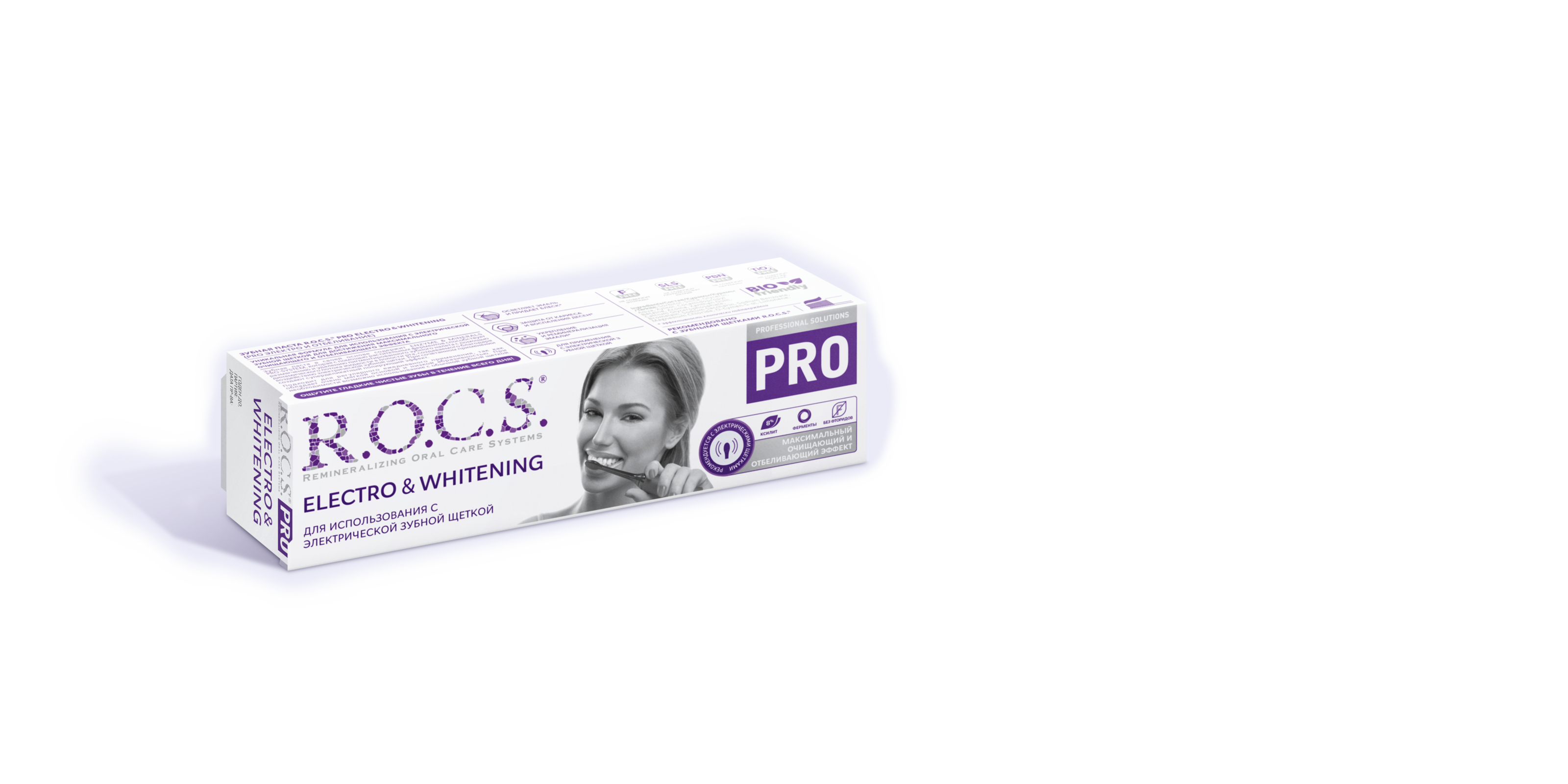 Зубная паста R.O.C.S. PRO Electro & Whitening Mild Mint, 74 гр