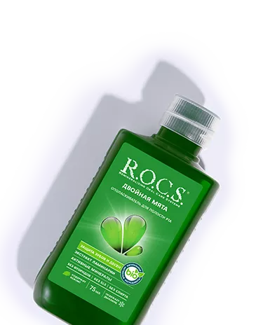 Ополаскиватель R.O.C.S. Двойная Мята TRAVEL EDITION, 75 мл