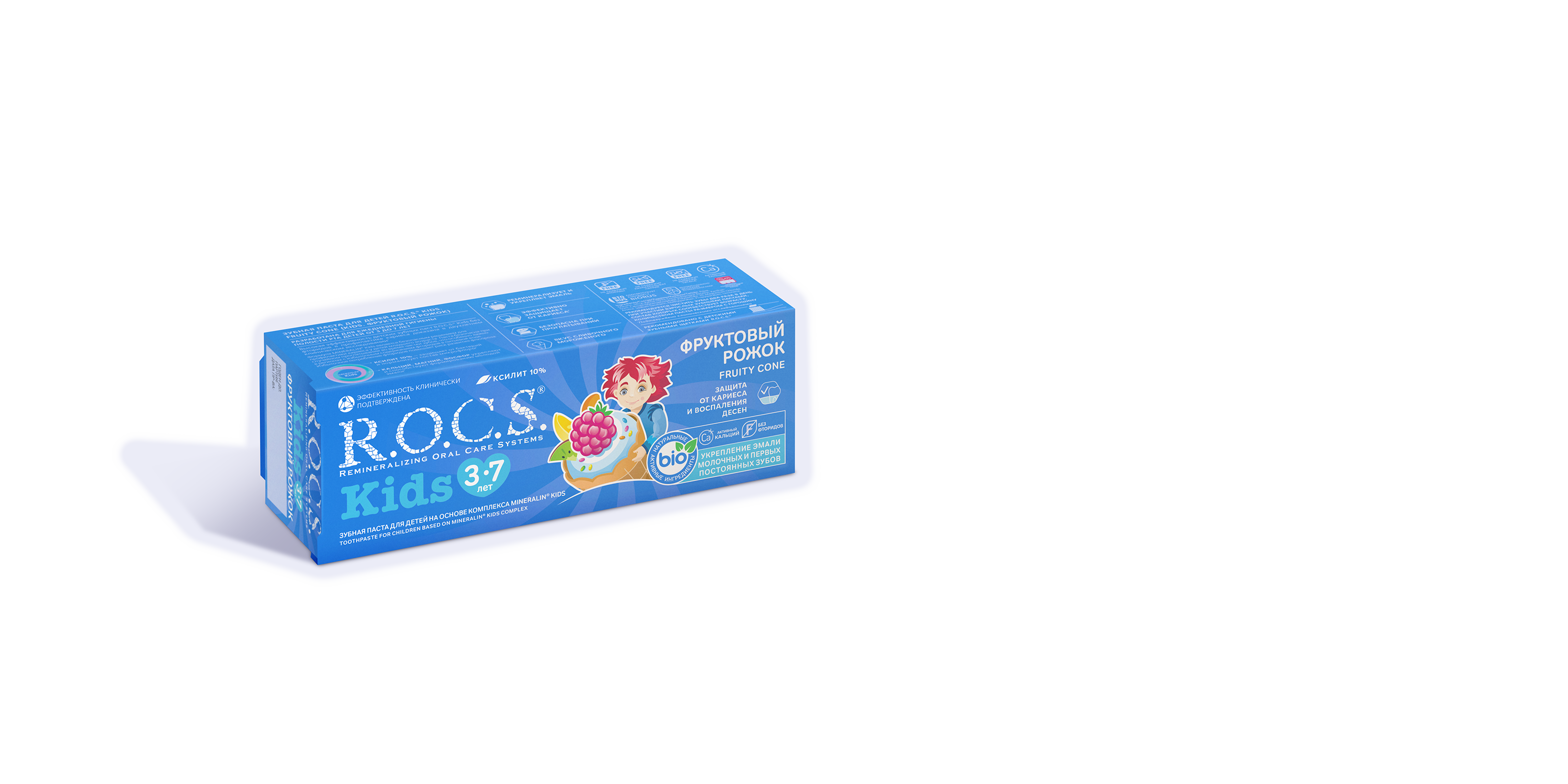 Зубная паста R.O.C.S. Kids Фруктовый рожок (без фтора), 45 гр