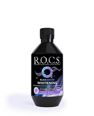 Ополаскиватель отбеливающий R.O.C.S. Black Edition, 400 мл
