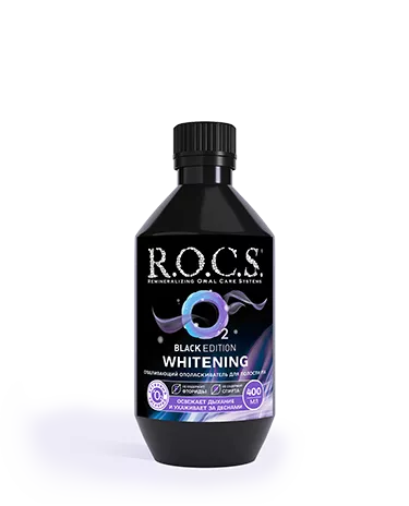 Ополаскиватель отбеливающий R.O.C.S. Black Edition, 400 мл