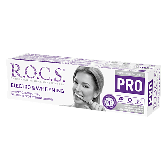 Зубная паста R.O.C.S. PRO Electro & Whitening Mild Mint, 74 гр