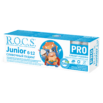 Зубная паста R.O.C.S. PRO Junior Сливочный пудинг, 74 гр