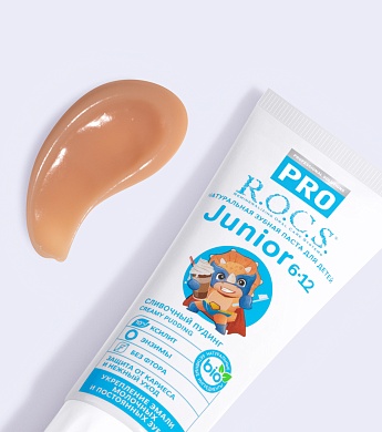 Зубная паста R.O.C.S. PRO Junior Сливочный пудинг, 74 гр
