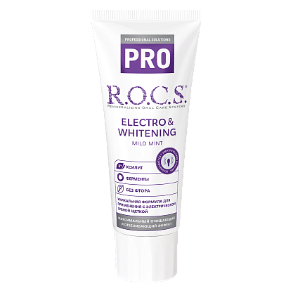 Зубная паста R.O.C.S. PRO Electro & Whitening Mild Mint, 74 гр