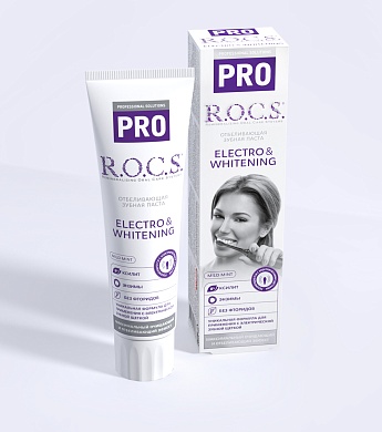 Зубная паста R.O.C.S. PRO Electro & Whitening Mild Mint, 135 гр