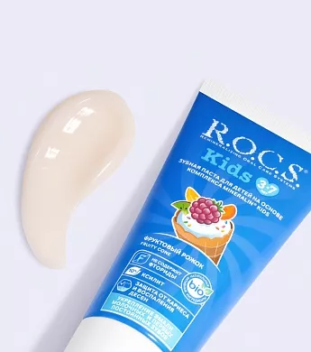 Зубная паста R.O.C.S. Kids Фруктовый рожок (без фтора), 45&nbsp;гр