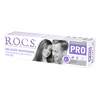 Зубная паста R.O.C.S. PRO Деликатное Отбеливание, Fresh Mint, 135 гр