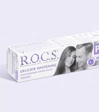 Зубная паста R.O.C.S. PRO Деликатное Отбеливание, Fresh Mint, 135&nbsp;гр