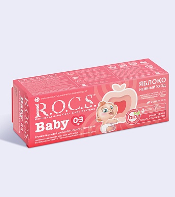 Зубная паста R.O.C.S. Baby Нежный уход. Яблоко, 45 гр