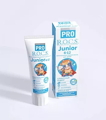 Зубная паста R.O.C.S. PRO Junior Сливочный пудинг, 74&nbsp;гр