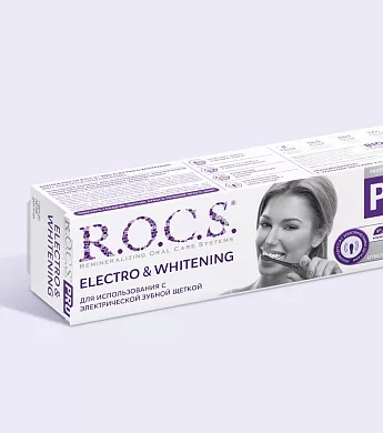 Зубная паста R.O.C.S. PRO Electro & Whitening Mild Mint, 74&nbsp;гр