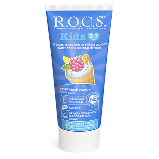 Зубная паста R.O.C.S. Kids Фруктовый рожок (без фтора), 45 гр