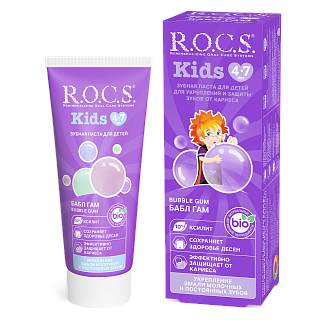 Зубная паста R.O.C.S. Kids Бабл Гам, 45 гр