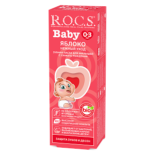 Зубная паста R.O.C.S. Baby Нежный уход. Яблоко, 45 гр