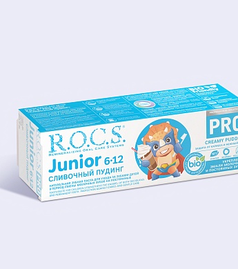 Зубная паста R.O.C.S. PRO Junior Сливочный пудинг, 74 гр