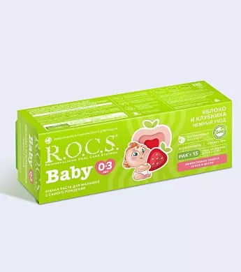 Зубная паста R.O.C.S. Baby Нежный уход. Яблоко и клубника, 45&nbsp;гр