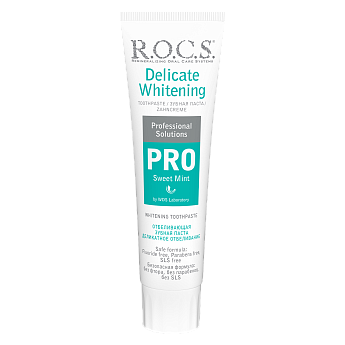 Зубная паста R.O.C.S. PRO Деликатное Отбеливание, Sweet Mint, 135 гр