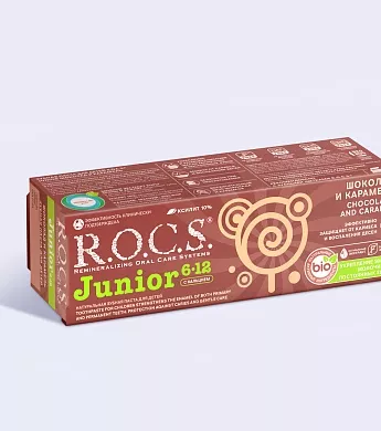 Зубная паста R.O.C.S. Junior Шоколад и карамель, 74&nbsp;гр