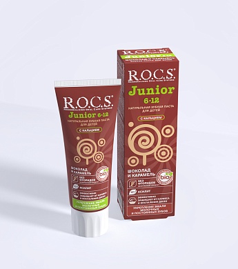 Зубная паста R.O.C.S. Junior Шоколад и карамель, 74 гр